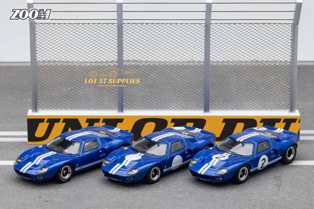 ZOOM 1/64 フォード Ford GT40 Mk.I #9 Zoom Ford GT40 MK1 Blue White Stipe #2 1:64
