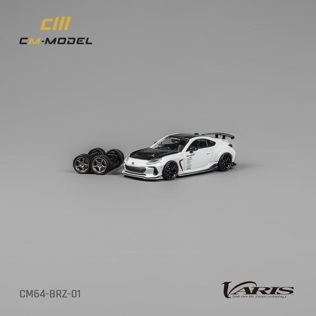 CM Model Subaru BRZ Varis BRZ ARISING-1 in White 1:64 CM64-BRZ-01