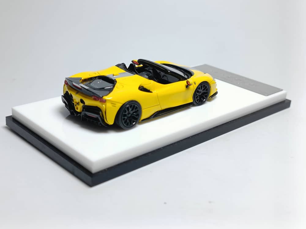 ScaleMini Ferrari SF90 Spider Yellow Resin Model 1:64 Limited to 499 Pcs