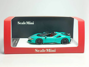 ScaleMini Ferrari SF90 Spider Green Resin Model 1:64 Limited to 499 Pcs