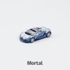 Mortal Bugatti Veyron Ceramic Dragon Blue/White With Adjustable Wing Limited to 999 Pcs 1:64