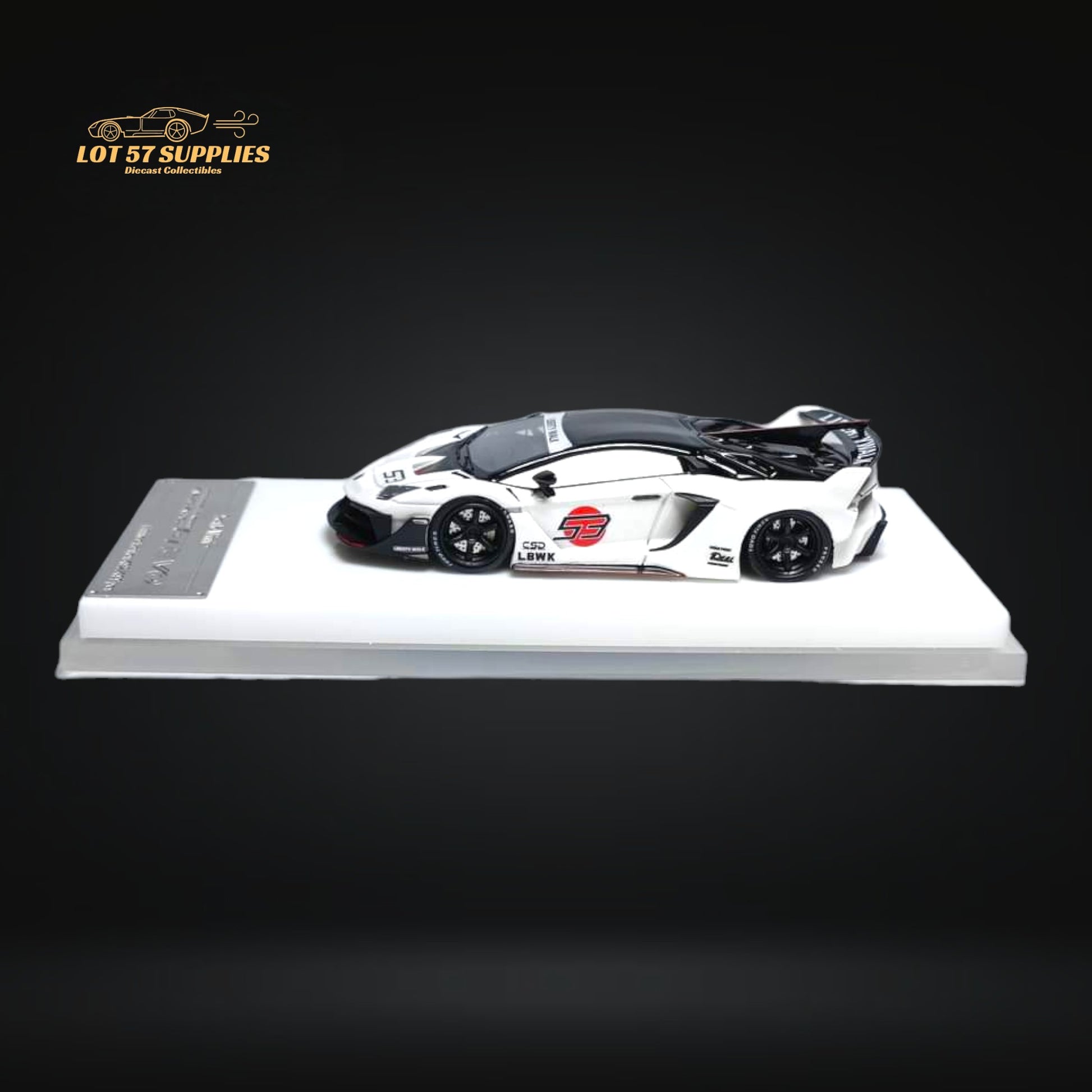 ScaleMini Lamborghini Aventador GT EVO LBWK LB-Silhouette Works in White Limited to 499 Pcs 1:64 Resin