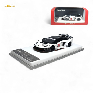 ScaleMini Lamborghini Aventador GT EVO LBWK LB-Silhouette Works in White Limited to 499 Pcs 1:64 Resin