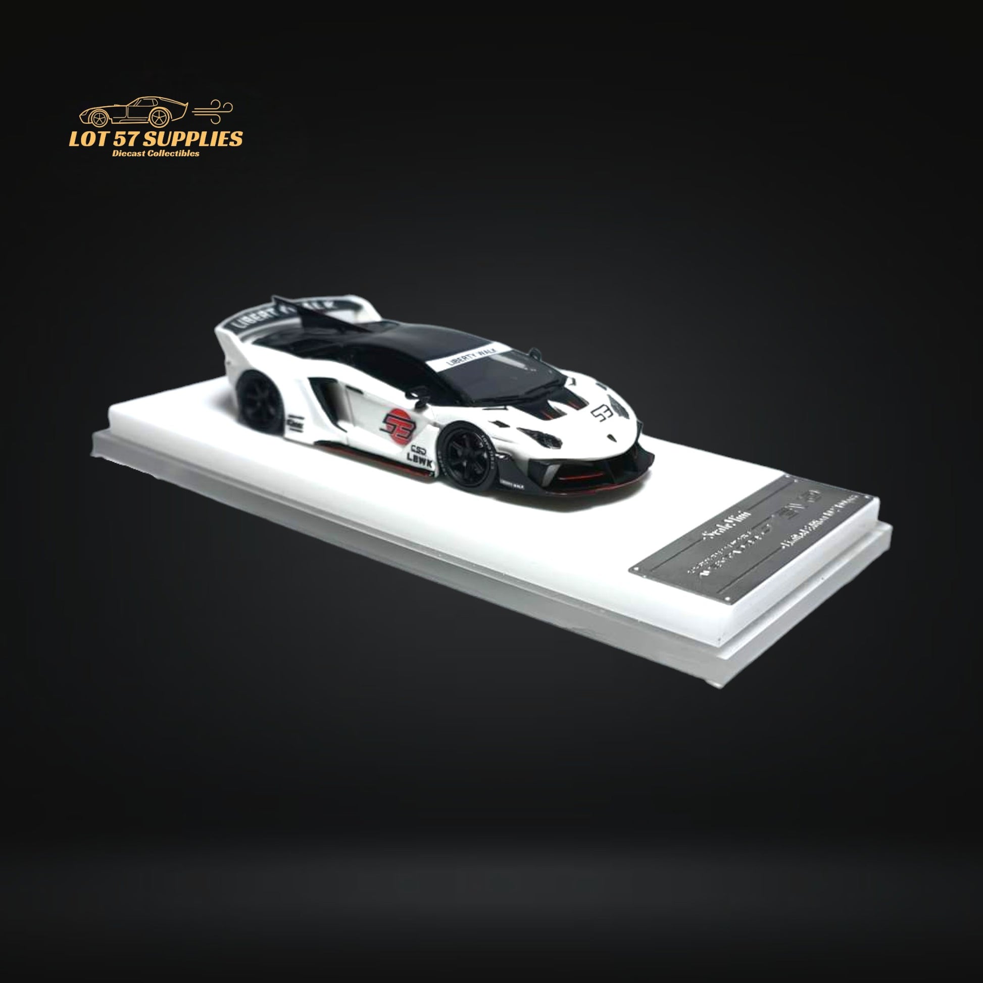 ScaleMini Lamborghini Aventador GT EVO LBWK LB-Silhouette Works in White Limited to 499 Pcs 1:64 Resin