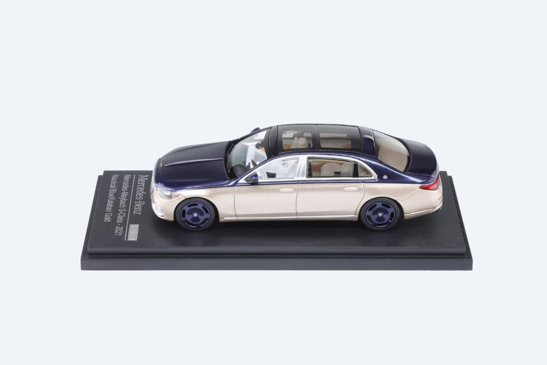 AR BOX 2021 Mercedes-Benz Maybach W223 Blue-Gold 2-Tone Licensed Product 1:64