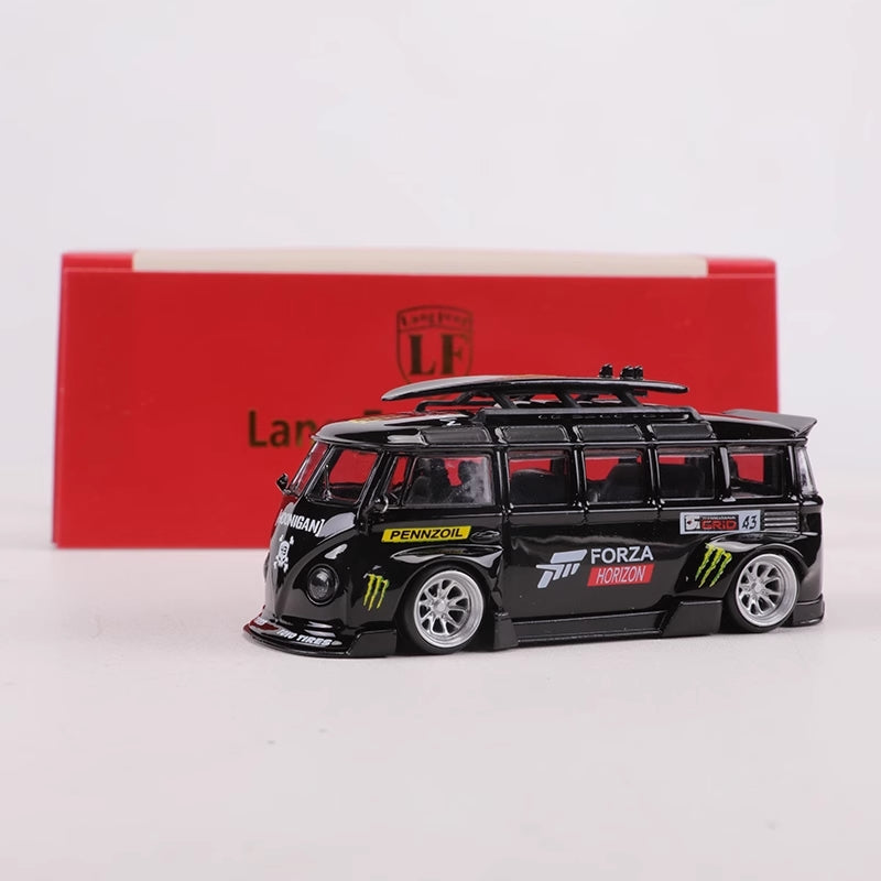 LF Model Volkswagen T1 Kombi WideBody with Surfboards Forza Monster Livery 1:64