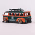 LF Model Volkswagen T1 Kombi WideBody with Surfboard in Jagermeister #12 Livery 1:64