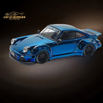 MC Porsche RWB 930 Blue Chrome Version Ducktail Diecast 1:64