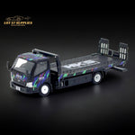 Unique Model Hino 300 Dutro Flatbed Flatbed Tow Truck in HKS Livery 1:64