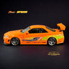 Fast Speed Nissan Skyline GT-R R34 Z-Tune HighWing Edition FNS Livery Amber Orange 1:64