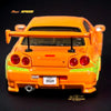 Fast Speed Nissan Skyline GT-R R34 Z-Tune HighWing Edition FNS Livery Amber Orange 1:64