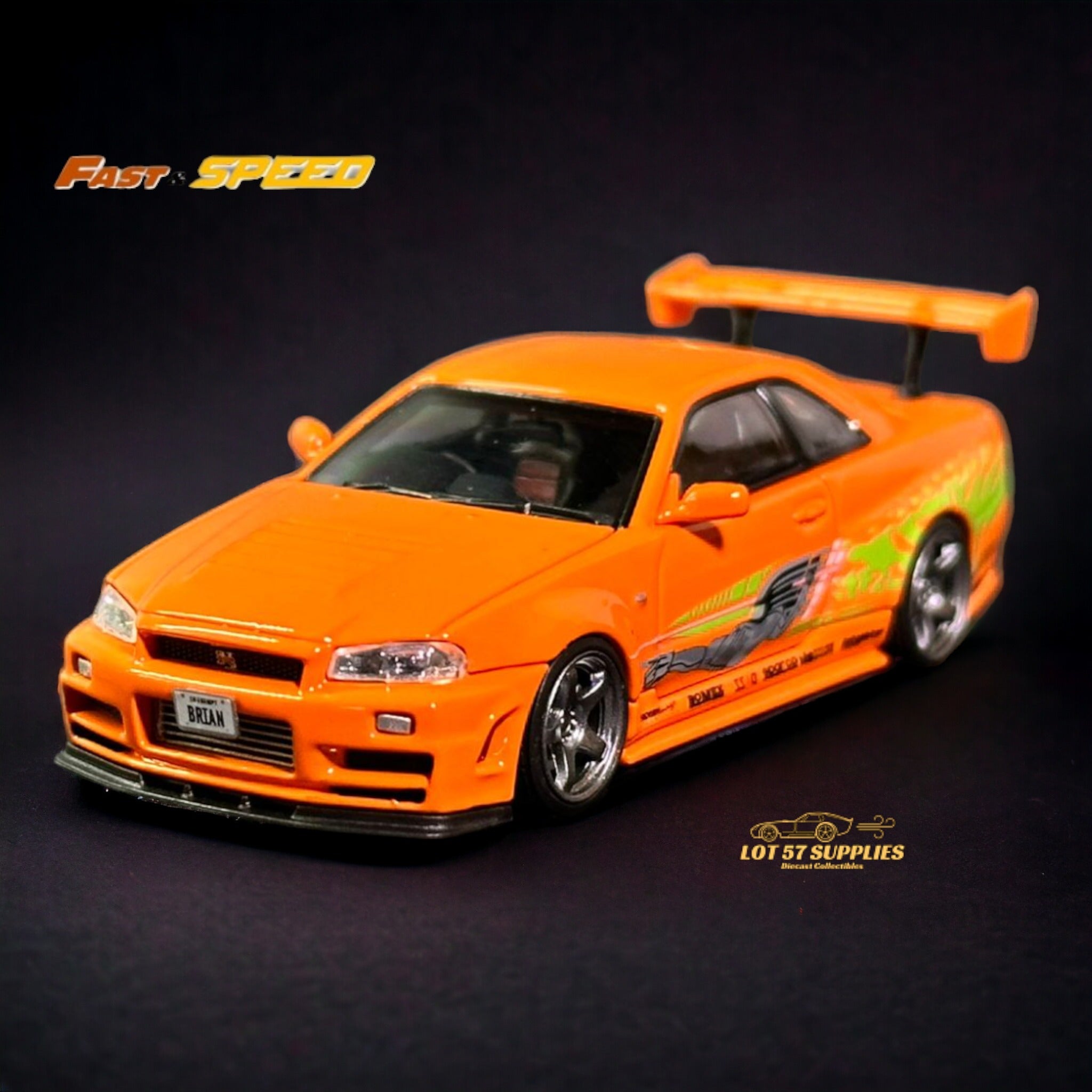 Fast Speed Nissan Skyline GT-R R34 Z-Tune HighWing Edition
