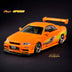 Fast Speed Nissan Skyline GT-R R34 Z-Tune HighWing Edition FNS Livery Amber Orange 1:64