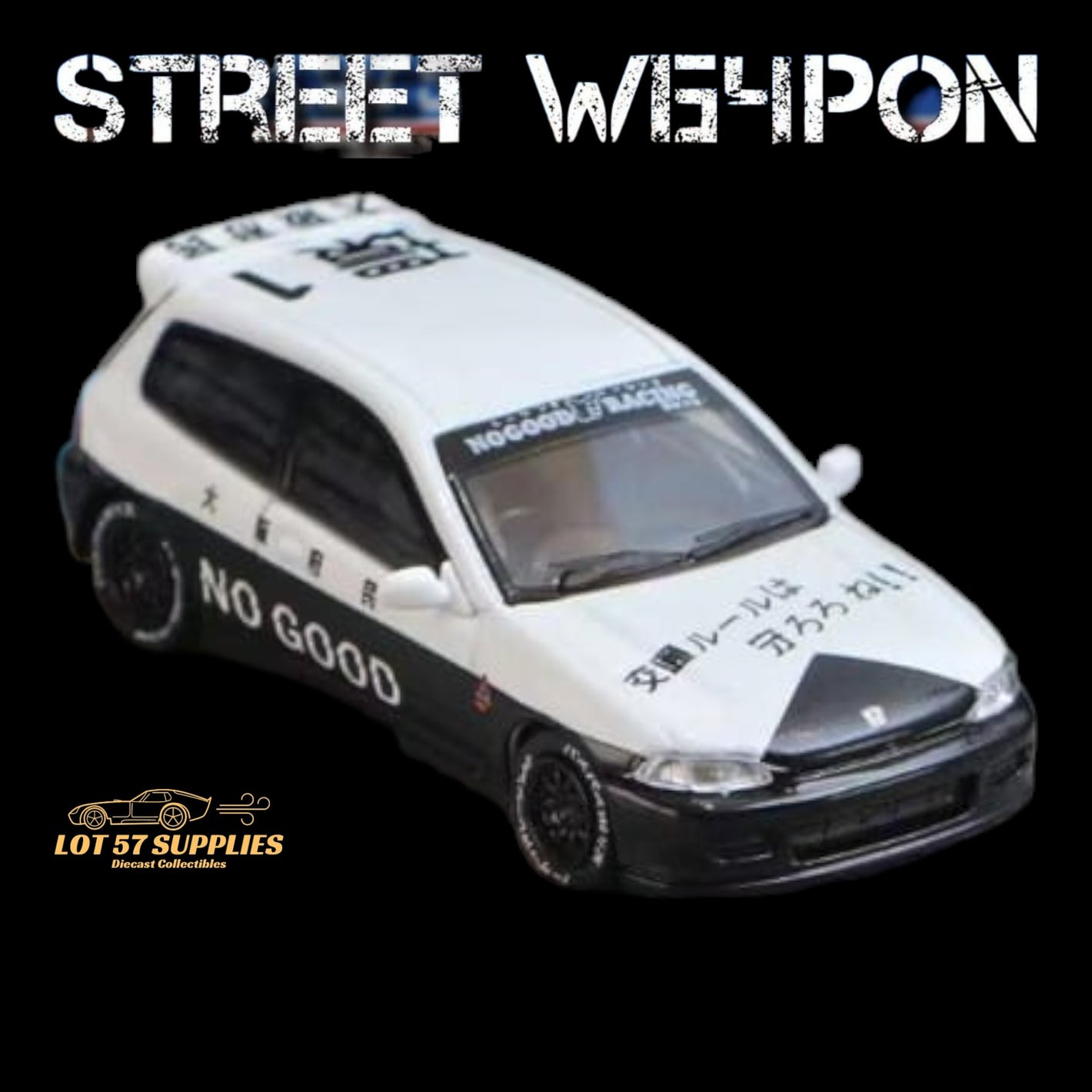 Street Weapon Honda Civic EG6 OSAKA JDM Police livery Car 1:64