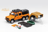 (Pre-Order) GCD Land Rover Defender 6x6 Orange Camping Modified 1:64 KS-053-287