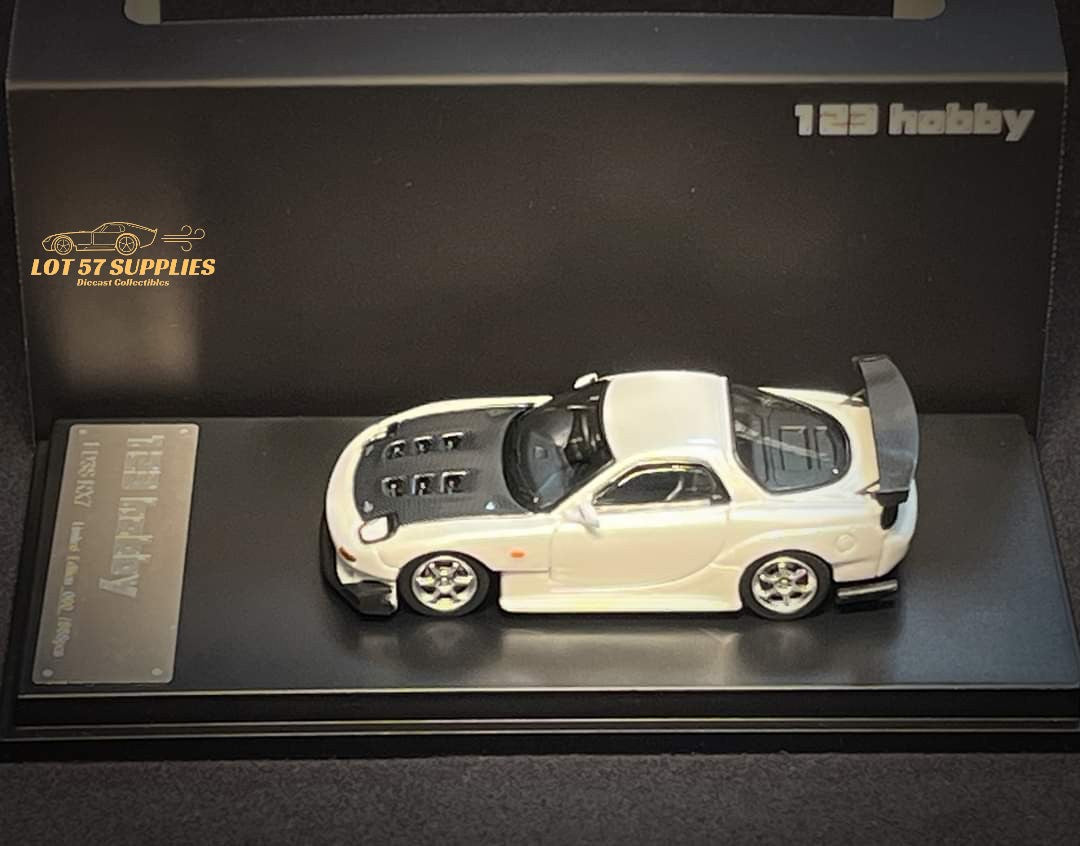 123 Hobby Mazda FD3S RX-7 in Pearl White 1:64