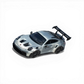 Lot57Supplies Diecast Shop Minichamps Porsche 911 GT3 RS 1:64 scale raw silver diecast model with large rear spoiler.