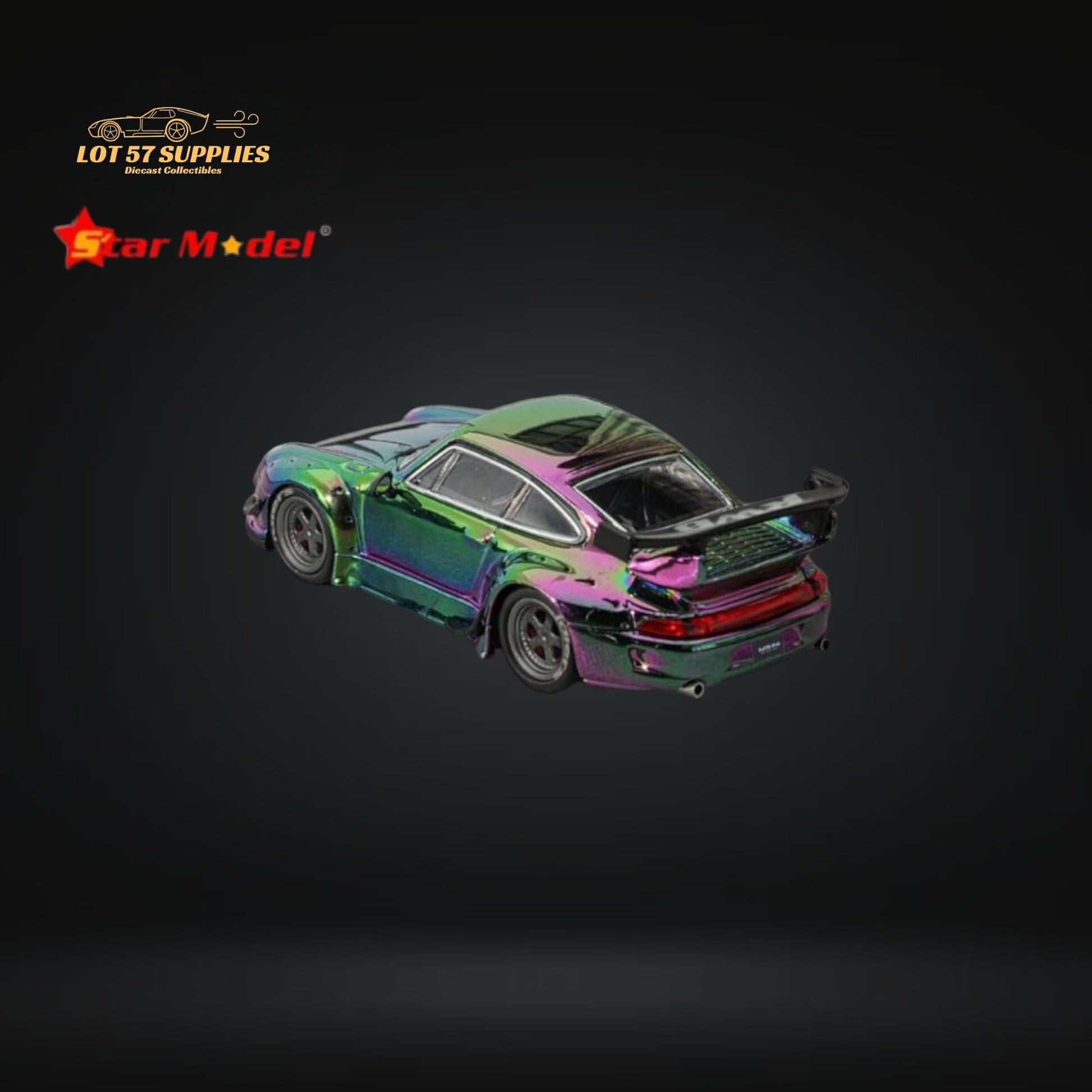 Star Model Porsche RWB 993 GT Wing Magic Purple-Green 1:64