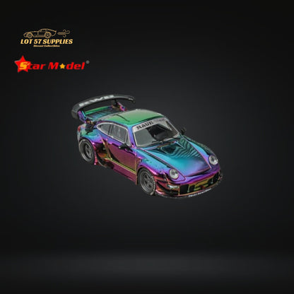 Star Model Porsche RWB 993 GT Wing Magic Purple-Green 1:64