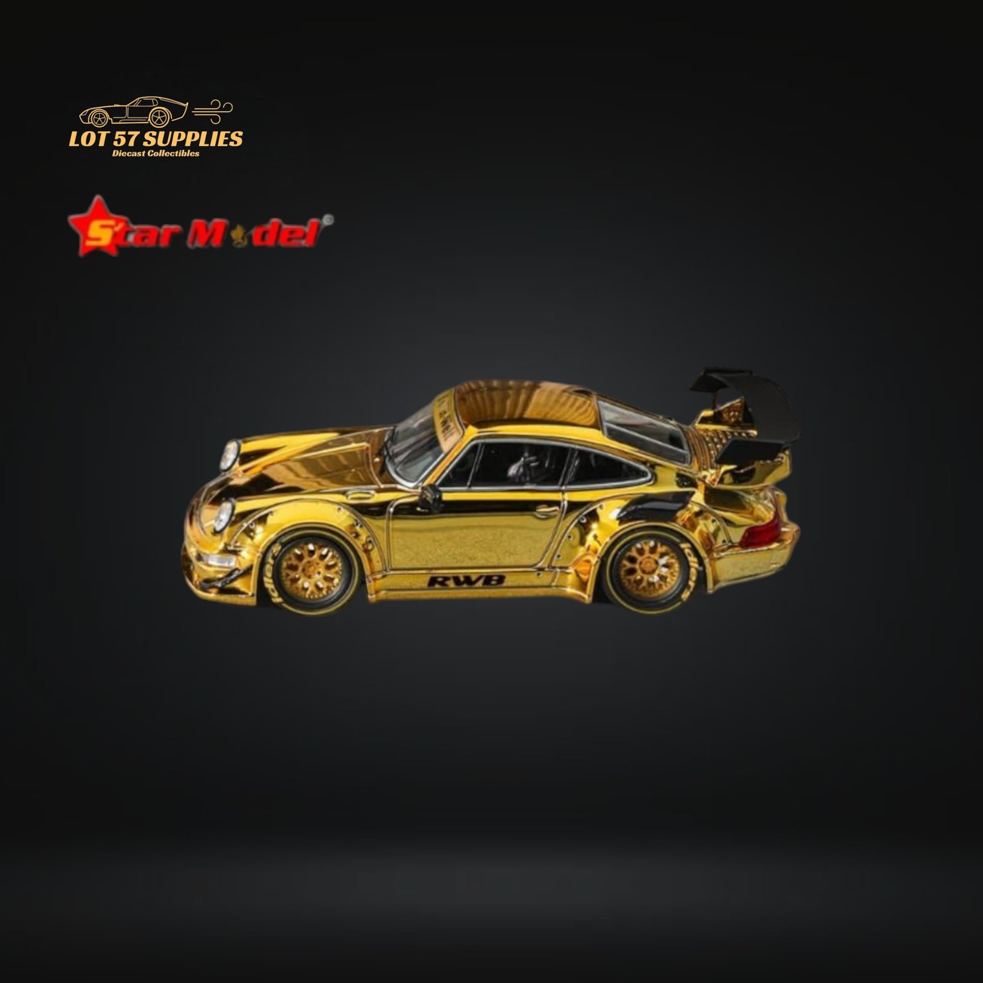 Star Model Porsche RWB 964 GT Wing Gold 1:64