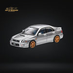 uya Subaru Impreza WRX STI 7th Gen Sedan Silver Gold Wheels 1:64