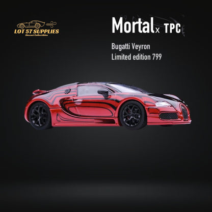 Mortal Bugatti Veyron in Red Advan Ceramic Livery Limited to 799 Pcs 1:64