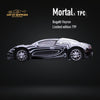 Mortal Bugatti Veyron Ceramic Dragon White/Black With Adjustable Wing 1:64