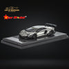 Star Model 1:64 Lamborghini Aventador LBWK LP700-4 Chrome Silver 1:64 Limited to 499 Pcs