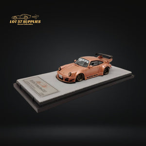 QIDIAN Porsche RWB 930 GT Wing in Champagne Gold Resin Model 1:64