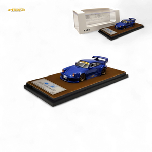 QIDIAN Porsche RWB 930 GT Wing in Blue Resin Model 1:64