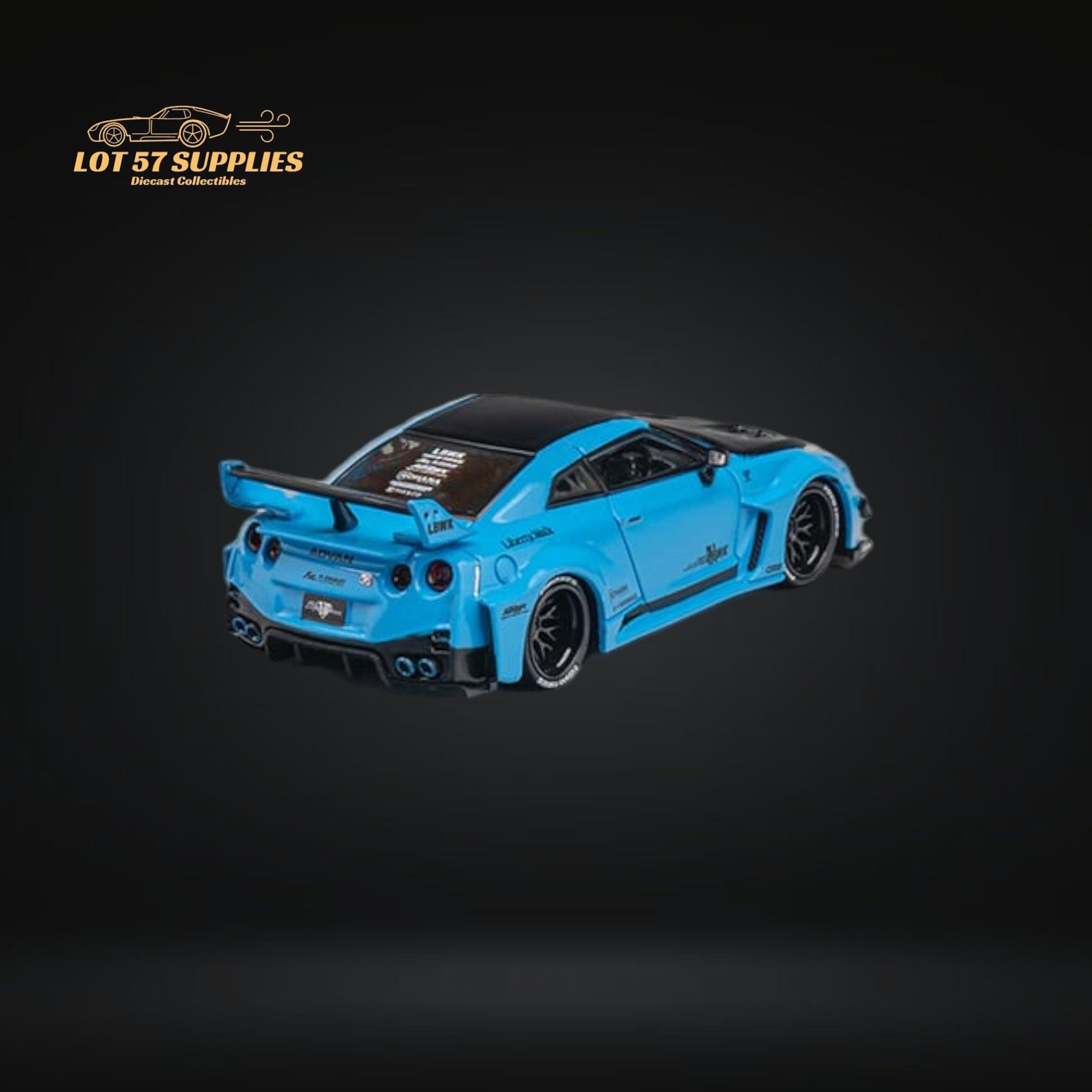 CM Model Nissan Skyline GT-R R35RR Baby Blue LBWK 1:64