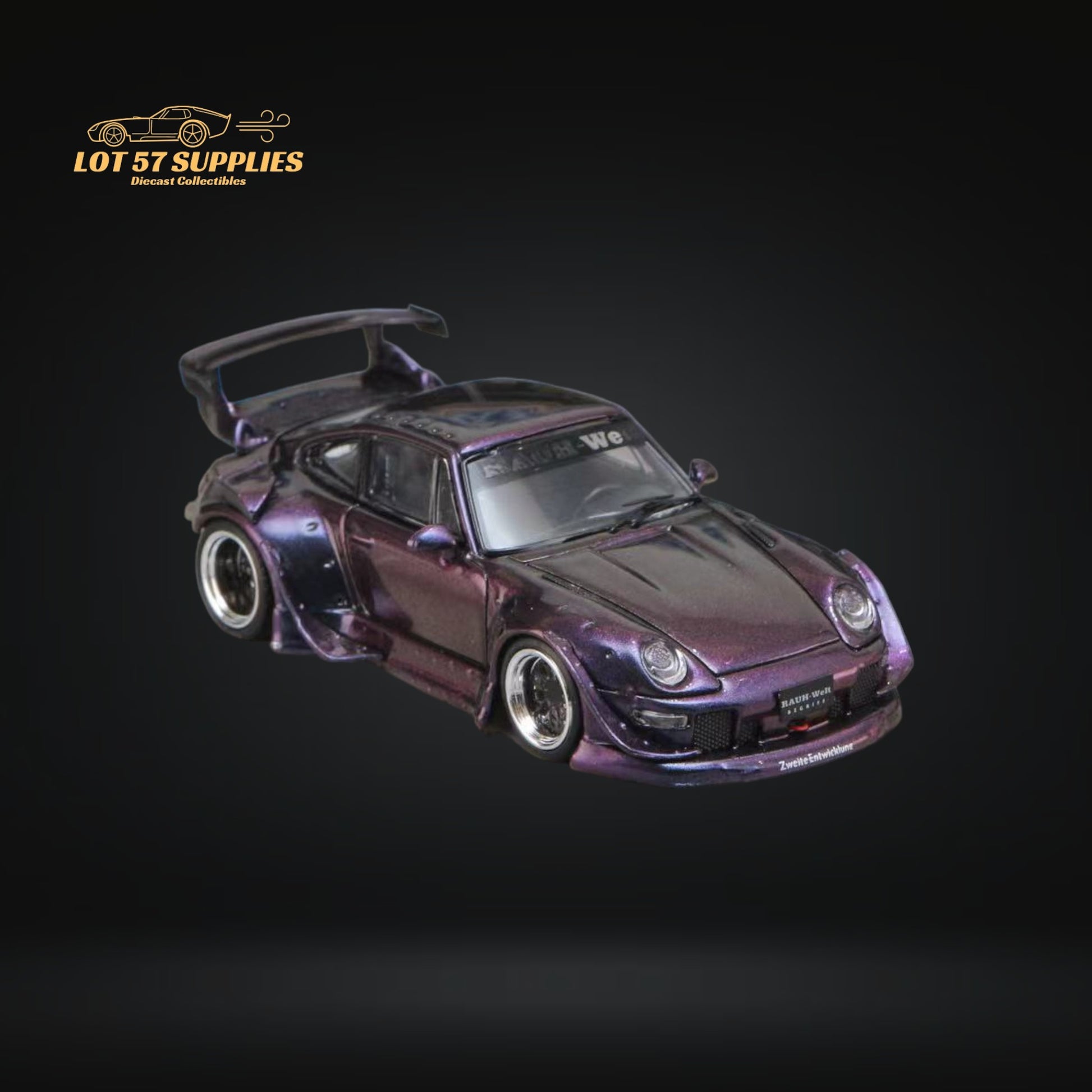 Street Weapon Porsche RWB 993 Chameleon Purple Low Wing 1:64