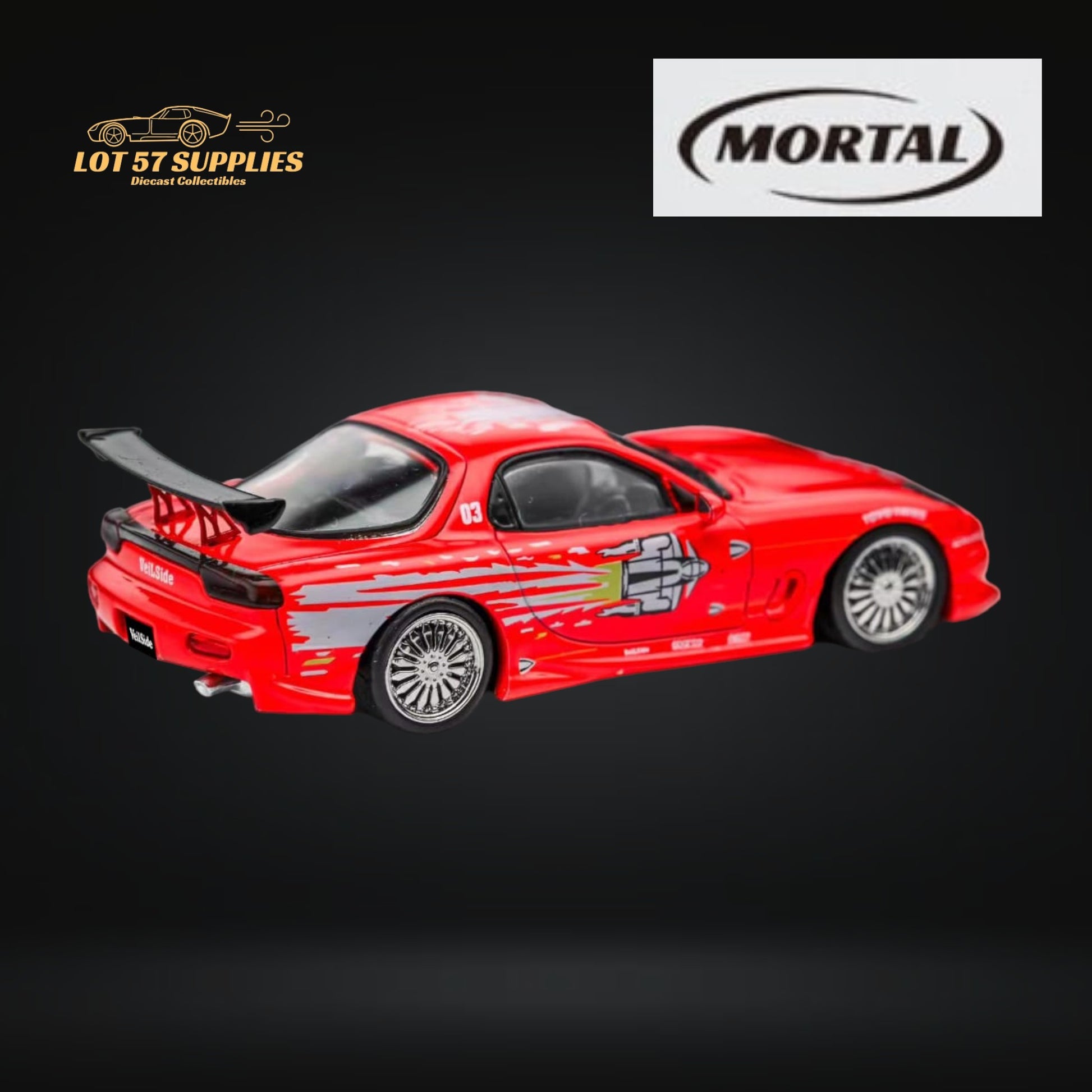 Mortal Mazda RX-7 Veilside Red F&F Livery 1:64