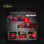 Star Model Testarossa 512TR LB-Works Wide Body Modified Red / Black Wheels 1:64