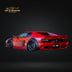 Star Model Testarossa 512TR LB-Works Wide Body Modified Red / Black Wheels 1:64