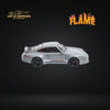 Flame Model Porsche 911 Gunther Werks 400R Cement Gray Resin Model With Box+Display Case 1:64