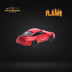 Flame Model Porsche 911 Gunther Werks 400R Solan Red Resin Model With Box+Display Case 1:64