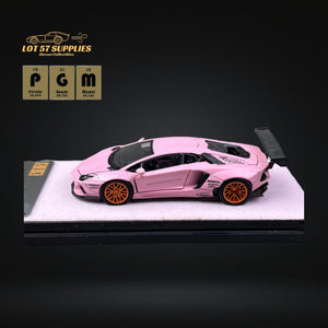 PGM Lamborghini Aventador LP700-4 LBWK Pink Fully Openable Standard Base 1:64 PGM-640412