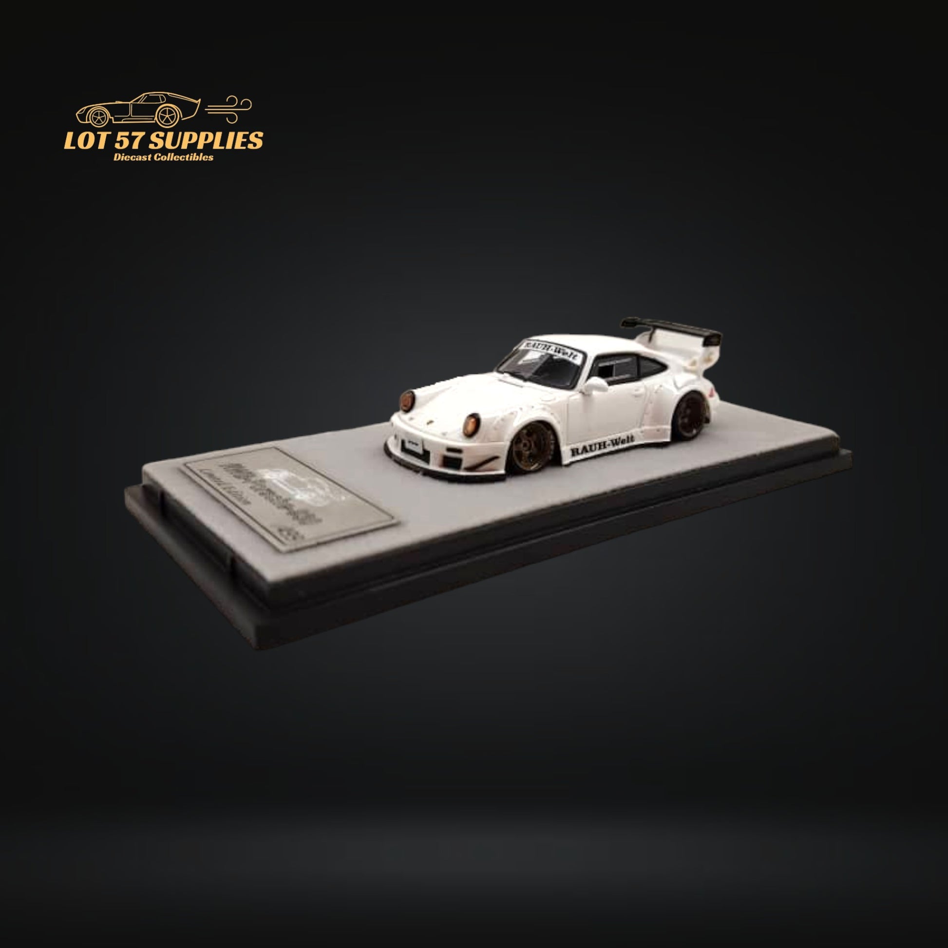 QIDIAN Porsche RWB 930 GT Wing in White Resin Model 1:64