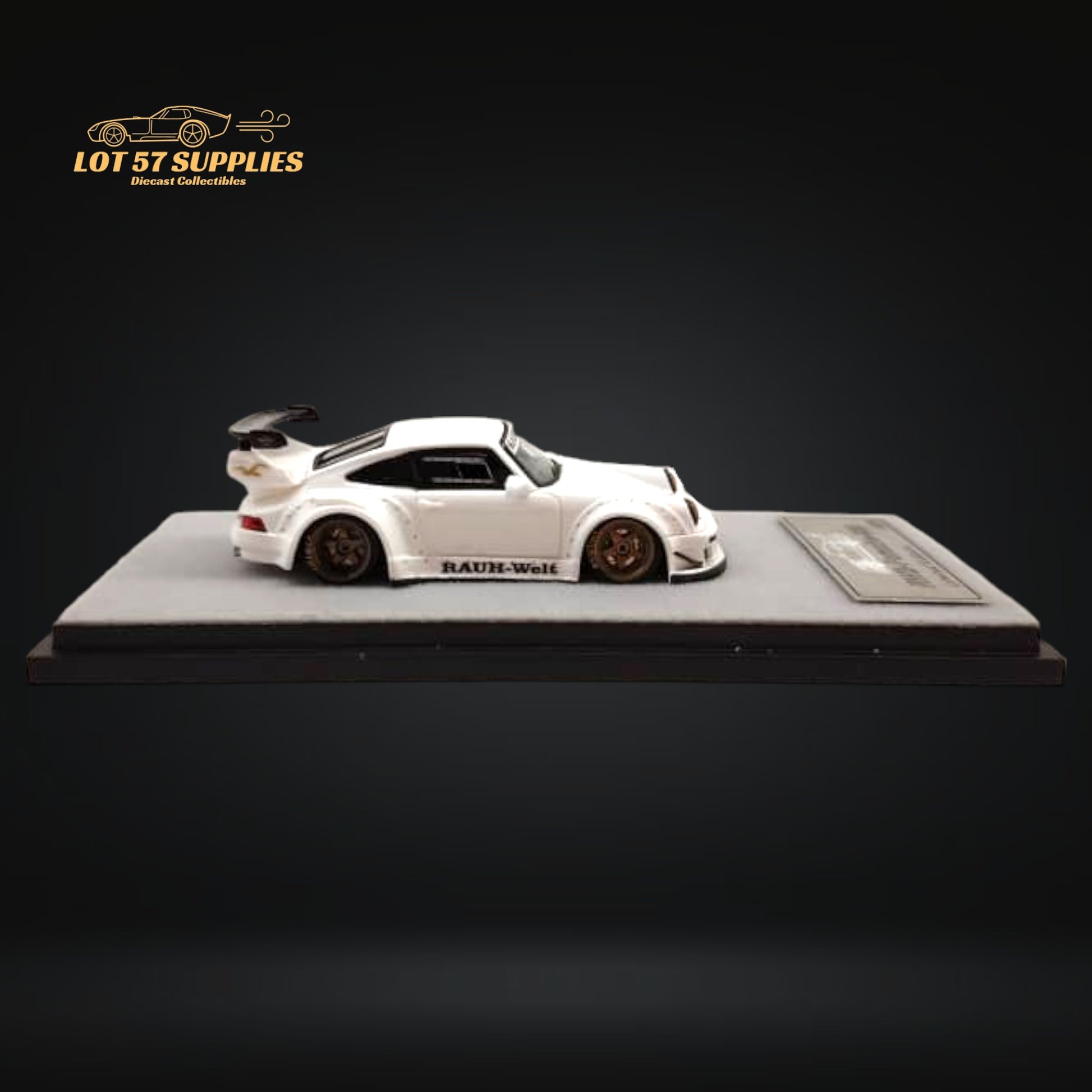 QIDIAN Porsche RWB 930 GT Wing in White Resin Model 1:64