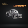 Liberty64 Volkswagen Beetle Fuscup Pickup Truck in Black 1:64