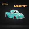Liberty64 Volkswagen Beetle Fuscup Pickup Truck in Tiffany Blue 1:64