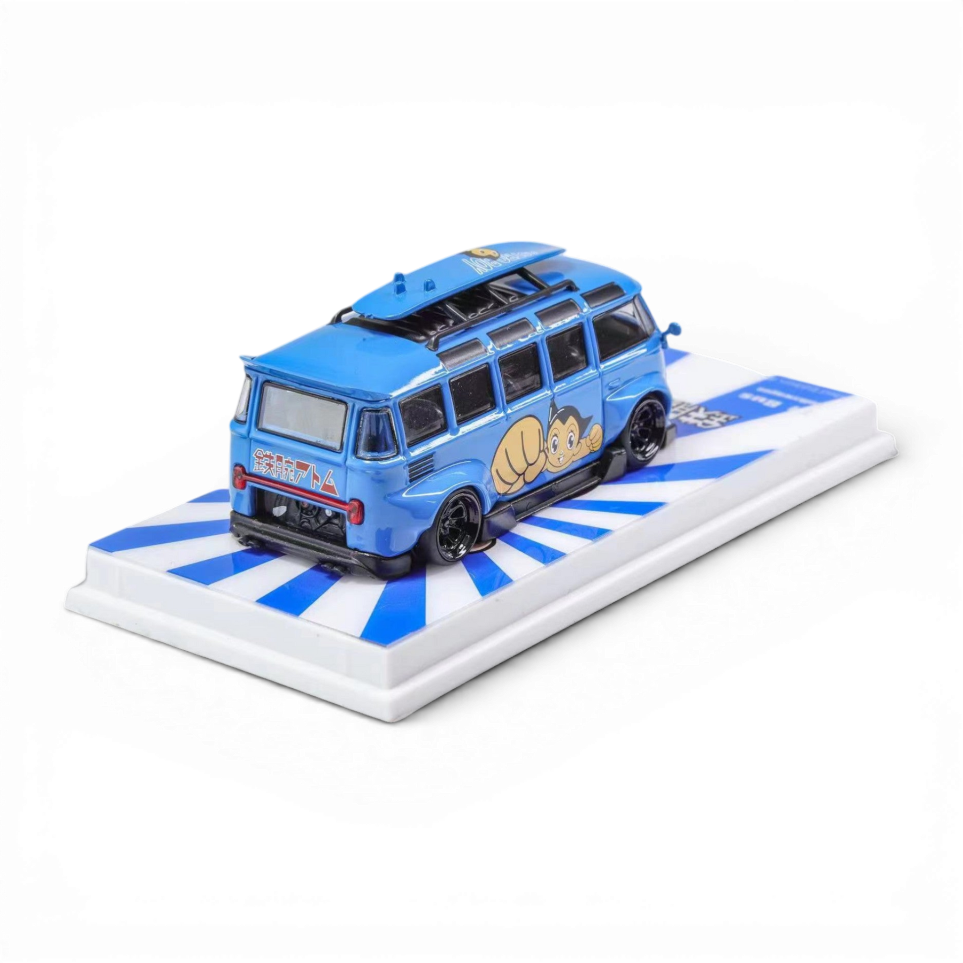 Flame Model VW Volkswagen T1 Astro Boy Blue 1:64 Diecast Model