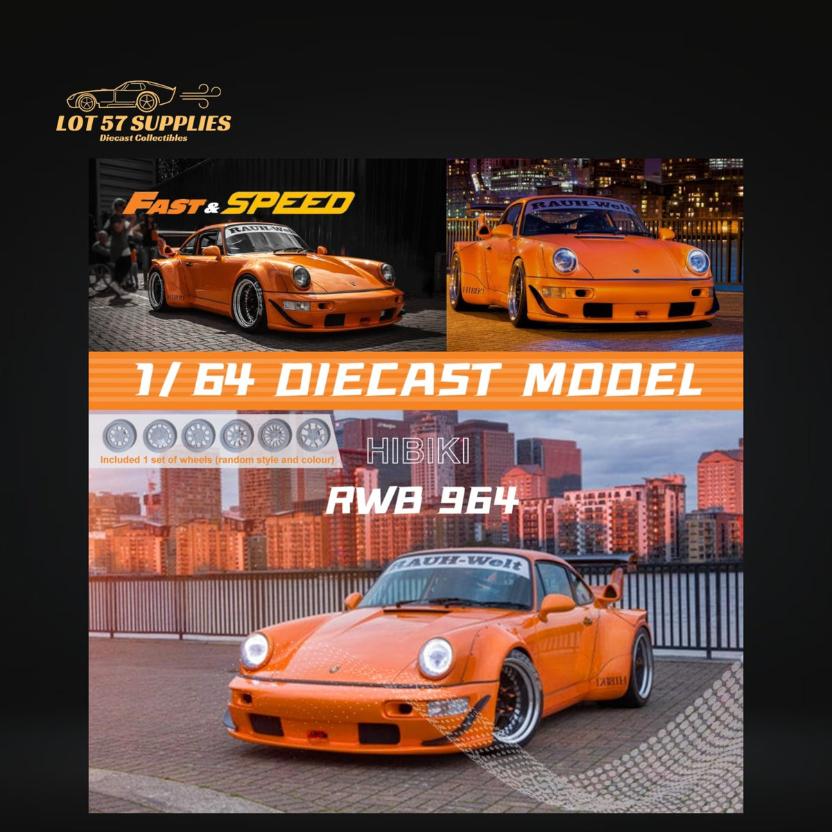 Ignition Model 1:18 Porsche 964 RWB in Orange – Model Cars Houston Ignition Model 1:18 Porsche 964 RWB in Orange – Model Cars Houston