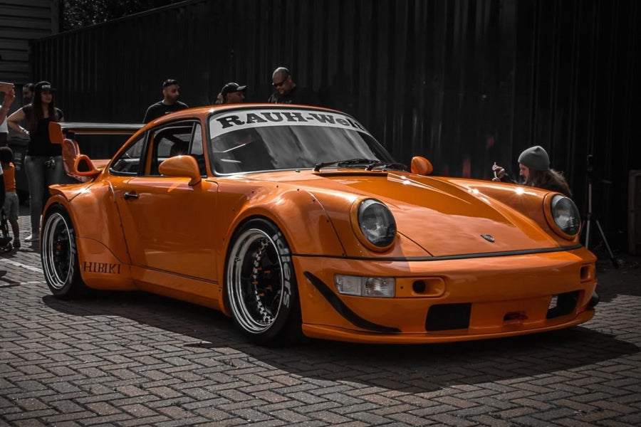 Porsche 964 RWB Widebody HIBIKI GT - Orange, 1:64 Scale