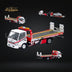 Unique Model Hino 300 Dutro Flatbed Flatbed Tow Truck in WORLD CHAMPION Livery 1:64