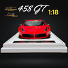 IVY MERIT 458 GT Rosso Red LBWK LB Silhouette Resin 1:18 Scale