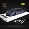 IVY MERIT 458 GT Purple LBWK LB Silhouette Resin 1:18 Scale