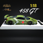 IVY MERIT 458 GT Fighter Green LBWK LB Silhouette Resin 1:18 Scale