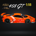 IVY MERIT 458 GT Fighter Orange LBWK LB Silhouette Resin 1:18 Scale